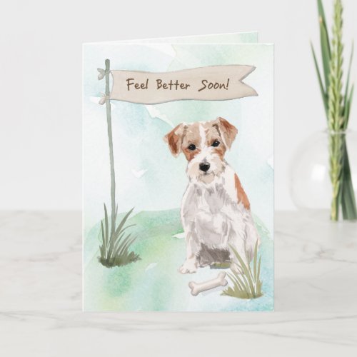 Wire Haired Jack Russell Feel Better to Dog Card