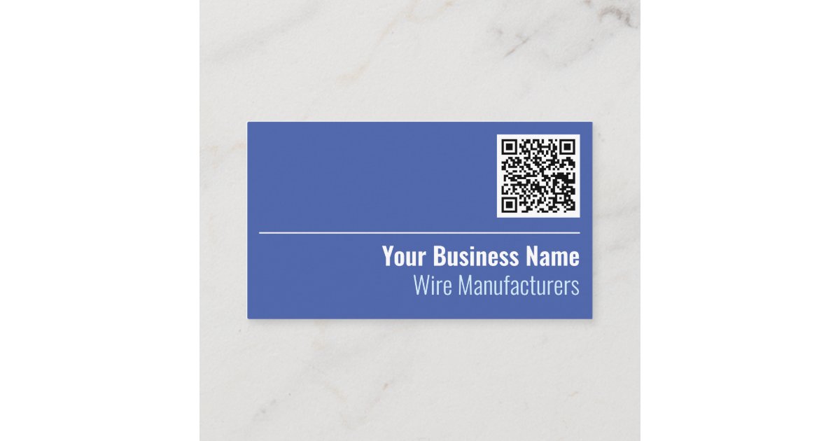 Wire Manufacturers QR Code Business Card | Zazzle