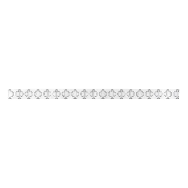 Wire Mesh Isolated Globe Of The Earth Satin Ribbon (Front)