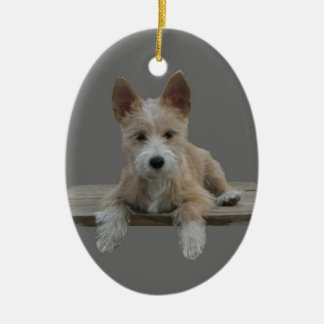 Wire Portuguese Podengo Pequeno Ceramic Ornament