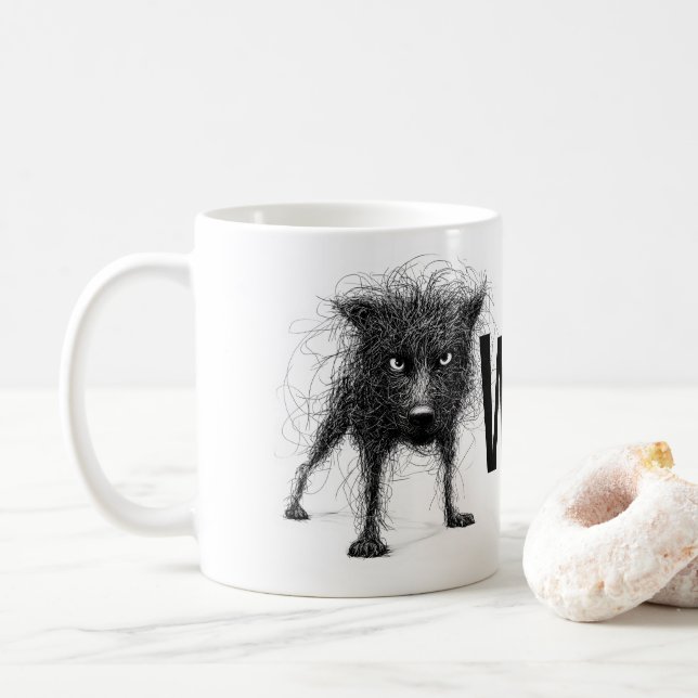 Wired Dog Coffee Mug (With Donut)