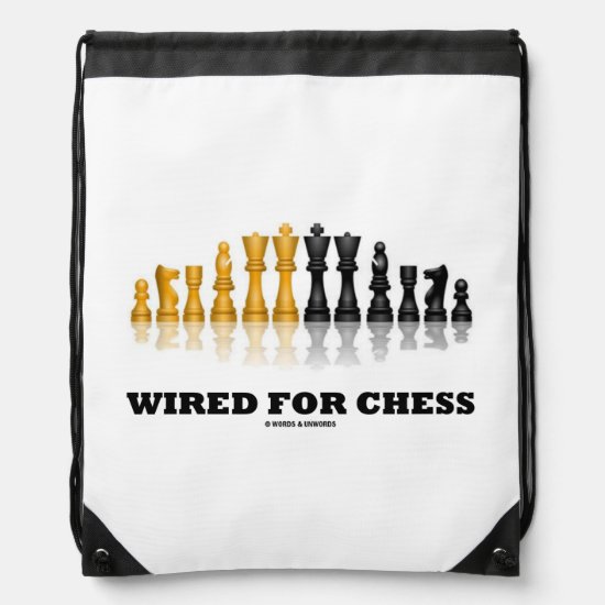 Wired For Chess Reflective Chess Set Drawstring Bag