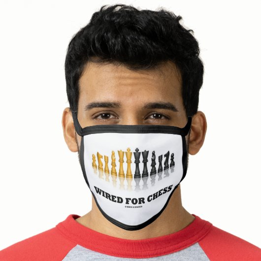 Wired For Chess Reflective Chess Set Face Mask (Worn Him)