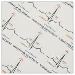 Wired For Heartbeat Electrocardiogram ECG EKG Fabric