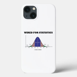 Wired For Statistics Stats Bell Curve Humor iPhone 13 Case