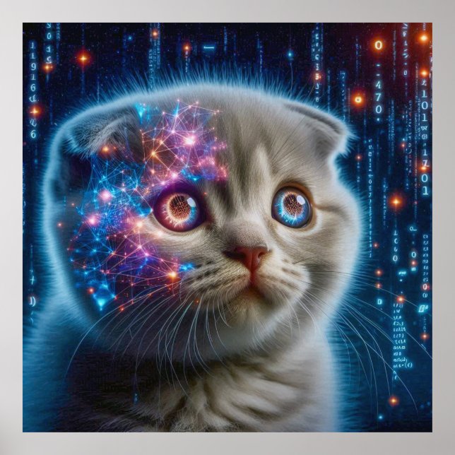 Wired for Wonder: AI's Cutest Neural Network Poster (Front)