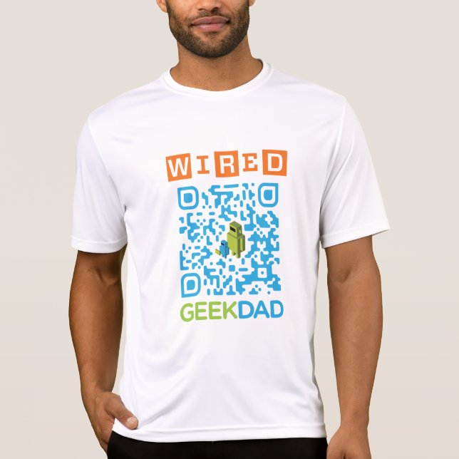 Wired Geek Dad QR Code T-Shirt (Front)