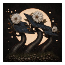 Wired to the Sun - Solarpunk Poster