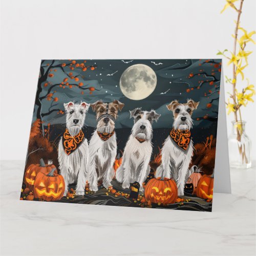 Wirefox Terrier Halloween Spooky  Card