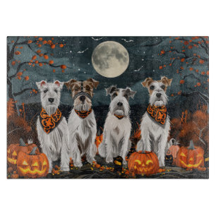 Wirefox Terrier Halloween Spooky Cutting Board