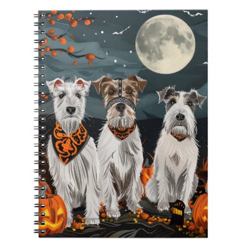 Wirefox Terrier Halloween Spooky  Notebook