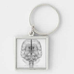 Wireframe of the brain keychain