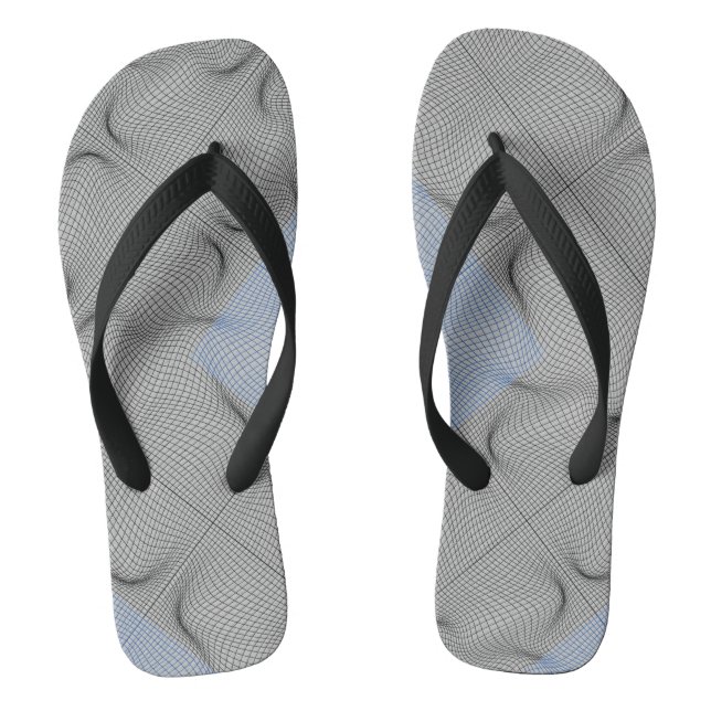Wireframe pattern 08.B LGrey BG Flip Flops (Footbed)