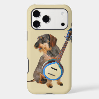 Wirehair Dachshund Playing Banjo iPhone 17 Pro Max Case