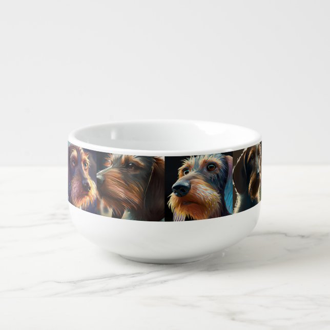 Wirehair Dachshund  Soup Mug (Front)