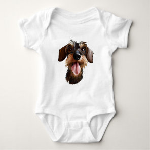 Wirehaired Dachshund Baby Bodysuit