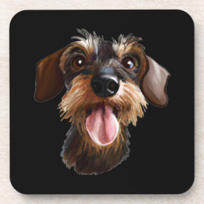Wirehaired Dachshund Beverage Coaster