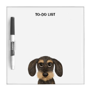 Wirehaired Dachshund Cartoon Dog Teckel Custom Dry Erase Board