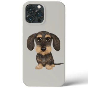 Wirehaired Dachshund | Cute Cartoon Dog Teckel iPhone 13 Pro Max Case