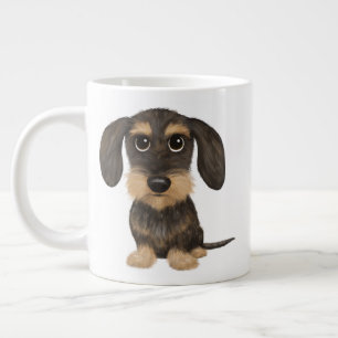Wirehaired Dachshund Cute Cartoon Dog Teckel Giant Coffee Mug
