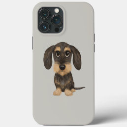 Wirehaired Dachshund | Cute Cartoon Dog Teckel iPhone 13 Pro Max Case