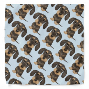 Wirehaired Dachshund Cute Teckel Dog Patterned Bandana