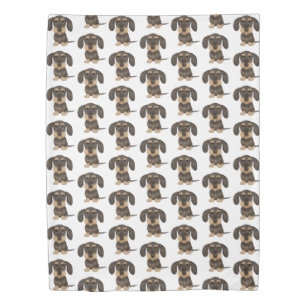 Wirehaired Dachshund   Cute Teckel Dog Patterned Duvet Cover