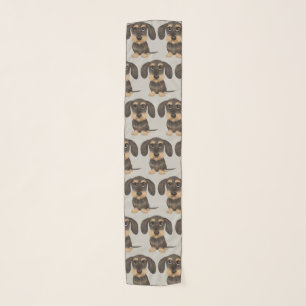 Wirehaired Dachshund   Cute Teckel Dog Patterned Scarf
