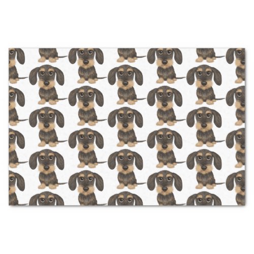 Wirehaired Dachshund  Cute Teckel Dog Patterned Tissue Paper