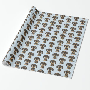 Wirehaired Dachshund Cute Teckel Dog Patterned Wrapping Paper