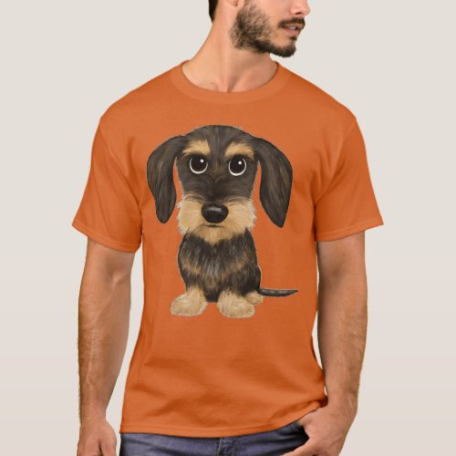 Wirehaired Dachshund Cute Wire Haired Wiener Dog W T_Shirt