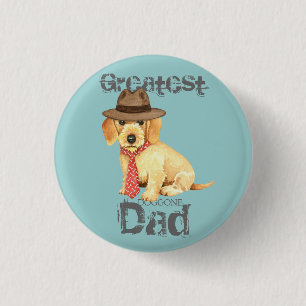 Wirehaired Dachshund Dad Button