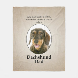 Wirehaired Dachshund Dad Fleece Blanket