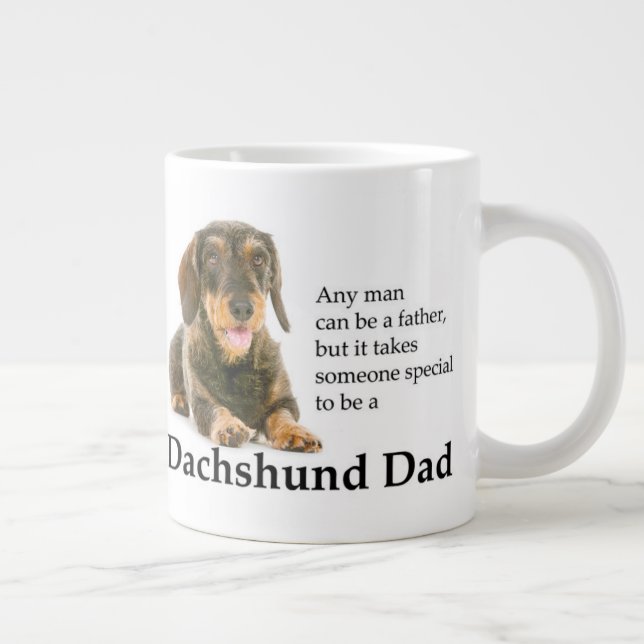 Wirehaired Dachshund Dad Jumbo Mug (Right)