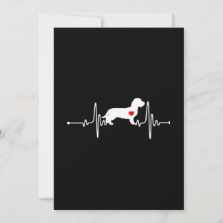 Wirehaired Dachshund dog heartbeat Note Card