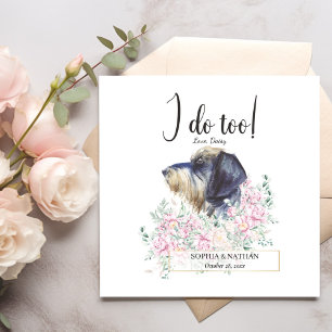 Wirehaired Dachshund Dog Wedding Cocktail Napkins