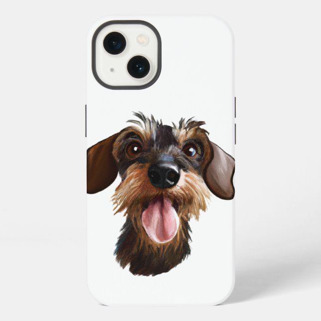 Wirehaired Dachshund Iphone Case (Back)