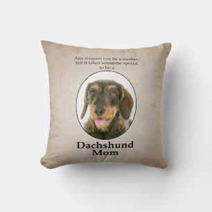 Wirehaired Dachshund Mom Pillow
