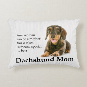 Wirehaired Dachshund Mom Pillow