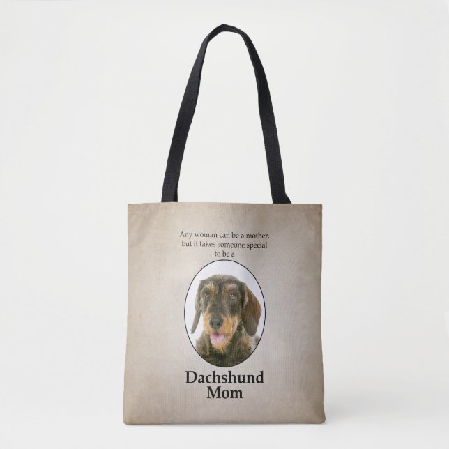 Wirehaired Dachshund Mom Tote (Front)