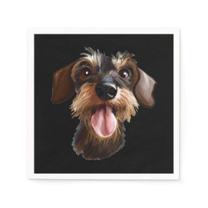 Wirehaired Dachshund Napkins
