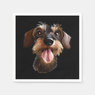 Wirehaired Dachshund Napkins