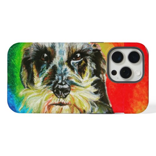Wirehaired Dachshund Pastel Portrait iPhone 15 Pro Max Case