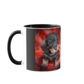 wirehaired dachshund puppy coffee mug
