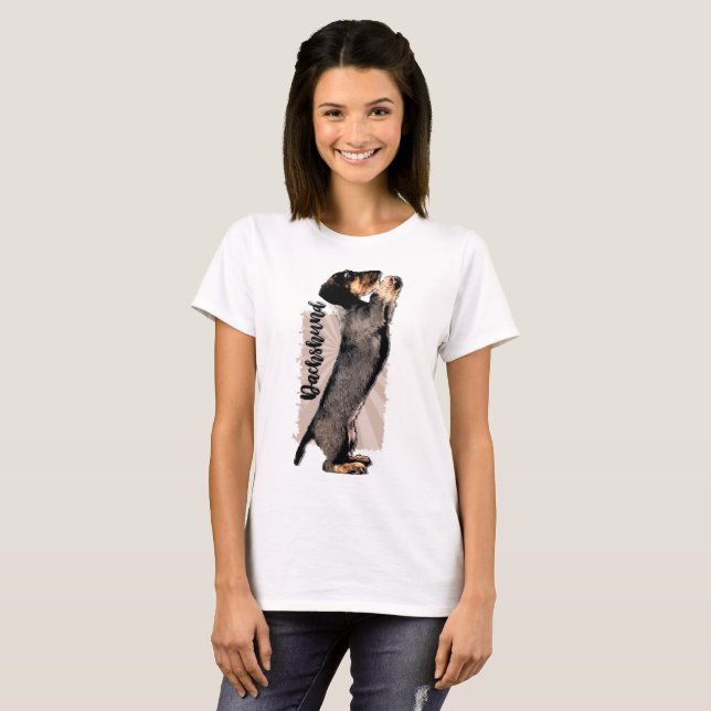 Wirehaired  Dachshund puppy T-Shirt (Front Full)