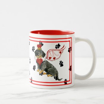 Wirehaired Dachshund "queen Of Hearts" Mug by edentities at Zazzle