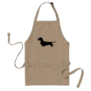 Wirehaired Dachshund Silhouette Wiener Dog Lover's Adult Apron