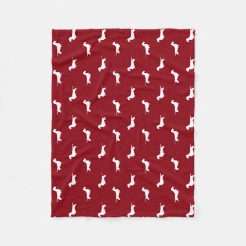 Wirehaired Dachshund Silhouettes  Wiener Dogs Fleece Blanket