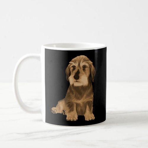 Wirehaired Dachshund Sitting Dog Coffee Mug