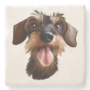 Wirehaired Dachshund Stone Coaster